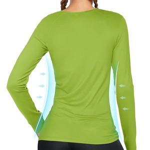 Haut de sport respirant en mélange de spandex pour femme, coupe ajustée, compression, t-shirt de gym, fabricant d'activewear en marque blanche - Product Image 2