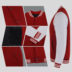 Blouson universitaire classique personnalisé en toile pour homme, col montant tendance, en polaire, uniforme de baseball universitaire, broderie chenille, style Letterman - Product Image 4