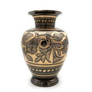 Florero y jardineras de color dorado de metal y latón con forma de lujo para el hogar, hotel, boda, decoración, florero de metal y plantas - Product Image 2