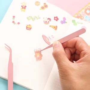Pinzas Quirúrgicas de Precisión Morje para Pestañas, Acero Inoxidable, Punta Lisa de 10 mm, Agarre Perfecto, Juego de Colores Rosa, Morado, Menta y Azul para Maquillaje - Product Image 6