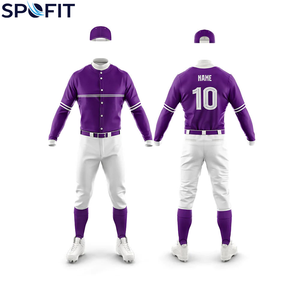Ensemble d'uniformes de baseball unisexes personnalisés, respirant et à séchage rapide, chemise et pantalon de baseball pour hommes, femmes, jeunes, vêtements de sport d'équipe, entraînement - Product Image 1