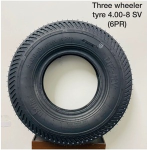 Pneu tricycle DOLFIN (TT) 4.00-8 8PR Avant/Arrière-SVO Neuf Robuste Sans Chambre à Air pour Remplacement/Réparation Garantie 1 An - Product Image 1