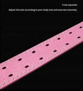 Ceinture de musculation en cuir personnalisable avec logo pour femme, fitness, powerlifting, musculation - Légère et facile à porter - Product Image 5