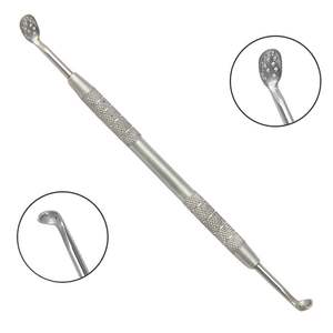 Repousse-cuticules perforé en acier inoxydable pour manucure et pédicure, double extrémité, outils de manucure en gros du Pakistan - Product Image 1