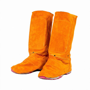 Cowhide Split Industrial Safety Clothing Welding Leg <b>Guard</b> Welder Gaiters CE Certified <b>Fire</b> Resistant Spark Resistance SAFETY - Product Image 2