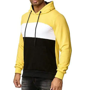 Sudaderas con capucha para hombre, logotipo totalmente personalizado, algodón, felpa, moda casual, manga larga, contraste de color, sudadera con capucha tipo pullover. - Product Image 4
