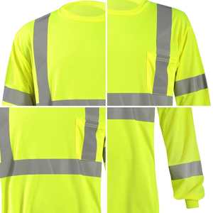 Camisa Polo de Trabajo de Alta Visibilidad para Hombre, Transpirable, con Estampado por Transferencia Térmica, de Poliéster/Algodón, Ropa de Trabajo de Seguridad Reflectante, Venta al Por Mayor - Product Image 6
