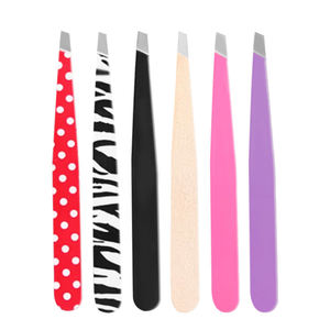 Herramientas de Cuidado Personal para Cejas de Acero Inoxidable a Precio de Fábrica, Personalizadas, Duraderas, con Diseño de Puntos Rojos, Cebra, Negro, Rosa y Morado - Product Image 1