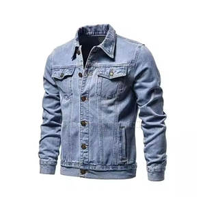 Chaqueta de Mezclilla para Hombre, Estilo Clásico Informal, Manga Larga, Ropa de Abrigo para Uso Diario, Moda Urbana, Chaqueta de Mezclilla para Hombre T - Product Image 1