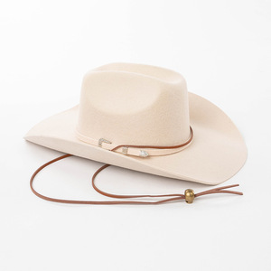 Sombrero Vaquero de Fieltro de Lana para Exteriores, Moderno y de Moda, con Correa para la Barbilla - Product Image 3