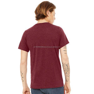 T-shirts en jersey à impression sérigraphique personnalisée, col en V, hip-hop, mode streetwear, pour homme et femme, t-shirts pour homme - Product Image 3