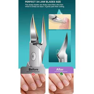 Coupe-ongles professionnel en acier inoxydable, lame plate droite, pointe acérée, pour usage adulte, style simple - Product Image 3