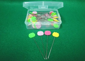 AA0212 Bear Head pins Flowers style | Head Pins Peach Heart | For Dressmaker, Craft, Sewing Project and DIY Decoration - Product Image 5
