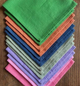 Wholesale Customized 100% Linen Handmade Eco-Friendly Organic Durable Reusable <b>Square</b> Dining <b>Table</b> Napkins for Wedding - Product Image 2