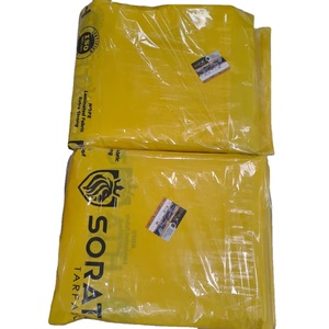 Indian Manufacture Multi-layer PE Coated Tarpaulin 12x12 Mesh <b>Fabric</b> Grommets <b>Waterproof</b> Tear-Resistant Lightweight 300gsm - Product Image 4