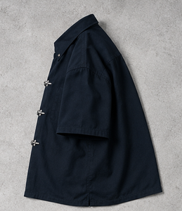 เสื้อเชิ้ตแขนสั้นผู้ชายแบบลำลอง คอปก แนวชุดทำงาน ใส่ได้ในฤดูร้อน - Product Image 5