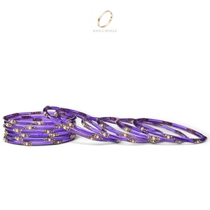 Bracelets en verre violet de qualité supérieure, style goutte de pluie, signature cachemire, conçus pour les femmes, bijoux de mode au prix de gros le plus bas - Product Image 4