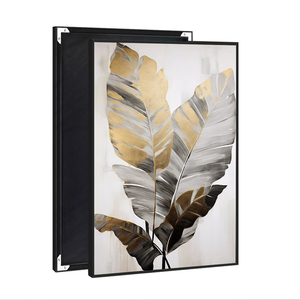 Impression sur <span class=keywords><strong>toile</strong></span> personnalisée Feuille de bananier <span class=keywords><strong>tropicale</strong></span>, Affiche murale, Art mural botanique brillant pour hôtel, Art mural vintage <span class=keywords><strong>jungle</strong></span>, Illustration naturelle - Product Image 1