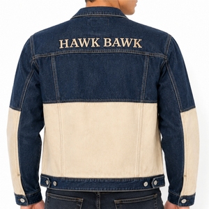 Men's Block Denim <b>Jacket</b> Modern Style Casual Wear Durable Quality Custom Made Export Quality Custom Made <b>Jacket</b> - Product Image 2