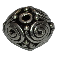 Perles Rava rondes en argent sterling, perles ethniques en argent sterling, fabricant de perles et composants en argent pour la fabrication de bijoux