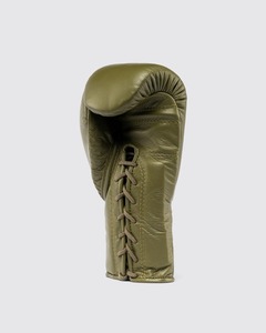 Gants de boxe professionnels en cuir véritable, couleur olive, personnalisés, neufs, pour entraînement de boxe et salle de sport - Product Image 3