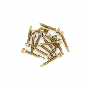 Precision Hardware <b>Fasteners</b> - Anti-Rust Yellow Zinc Coated Hex Washer Head Screws Custom Sizes - Product Image 1