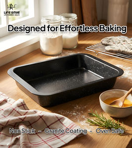 Premium Carbon Steel Rectangle <b>Baking</b> Tray with Multi-layer Granite Non-Stick Coating <b>Oven</b> Safe & Even Heat Distribution - Product Image 3