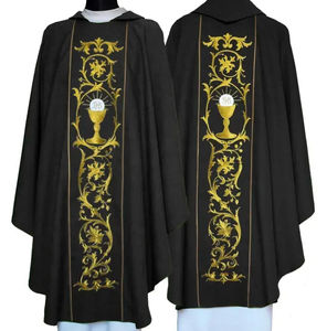 Robes de Chorale Unisexe Personnalisées OEM, Robes d'Église, Chasubles, Vêtements Liturgiques / Cape Verte Brodé - Product Image 6