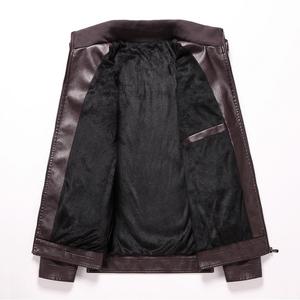 Chaqueta de cuero para motocicleta de hombre, diseño nuevo 2026, transpirable, impermeable, talla grande, cuello alto, bolsillo frontal de piel de oveja, alta calidad - Product Image 3