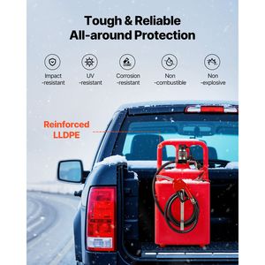 Serbatoio di Trasferimento Diesel da 32 Galloni con Pompa Elettrica 12V DC 10GPM e Tubo di Erogazione da 13 Piedi, Serbatoio Portatile per Cherosene, Attrezzatura per Veicoli - Product Image 4