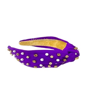 Indian Handcrafted Fancy Multi-Color Birthday Party Wear Headband Star Symbol Embellished with Rhinestone Beads Knotted Style - Product Image 1