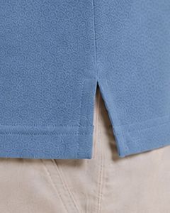 Sky Blue Men Polo Shirt Short Sleeve Cotton Pique Fabric Casual Jacquard Pattern Turn <b>Down</b> Collar Luxury Summer Customized - Product Image 6