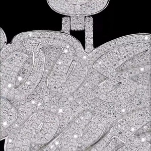 Iced Out Moissanite Letter <b>Name</b> Pendant 925 Silver Micro Pave Round Cut Luxury Charms Everyday Wear Hip Hop Pendant For Men's - Product Image 5