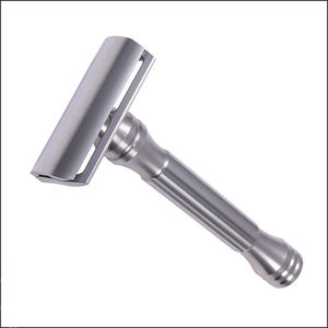 Rasoirs de sécurité manuels pliants haut de gamme pour barbier, 2 pièces, pour hommes, en acier inoxydable durable, lames à double tranchant, logo personnalisable, couteau à barbe - Product Image 2