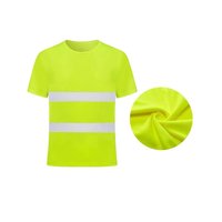 Ropa de Trabajo Unisex de Alta Visibilidad, Transpirable, de Poliéster Jersey Grueso, con Impresión de Logotipo Serigrafiado, Personalizada OEM