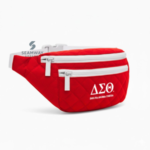 Delta |   Sigma |   Riñonera Casual Theta Sorority, Bolso de Cintura Moderno, Bandolera Ajustable, Riñonera de Viaje para Mujer - Product Image 2