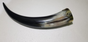 Handmade Eco-Friendly Durable Viking <b>Drinking</b> <b>Horn</b> Real Ox <b>Horn</b> 450ml Buffalo <b>Horn</b> with iron Stand & Norse designs engraving - Product Image 4