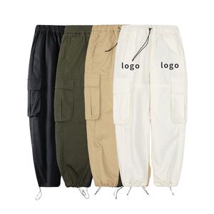 Pantalones Deportivos Personalizados de Cintura Media, Gruesos, con Cordón, Bolsillos, Estilo Cargo, Casuales, para Hombre - Product Image 1