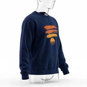 Sweat-shirt à col rond en molleton épais, imprimé graphique vintage, manches longues, streetwear, pull décontracté pour homme, haut d'hiver - Product Image 3