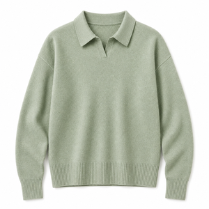 Pull à col en laine/cachemire pour homme, anti-rides, respirant, léger, décontracté, pour affaires, manches longues, OEM ODM personnalisé - Product Image 5