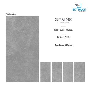 Azulejos de porcelana Gloslyn gris GHR Surphase para pisos y paredes de 600x1200 mm, acabado mate, diseño interior moderno - Product Image 2