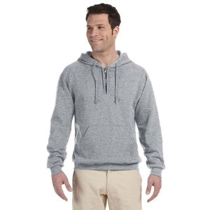 Sudadera con Capucha Gris para Hombre, Cierre de Cremallera, Felpa de Algodón, Estilo Casual, Corte Regular, Color Sólido, para Otoño - Product Image 1
