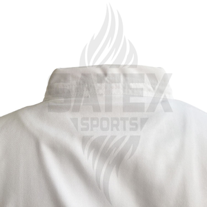 Ensemble d'uniformes de karaté pour adultes de haute qualité à manches longues avec logo frontal en polyester/coton, séchage rapide et respirant pour les sports d'arts martiaux - Product Image 5