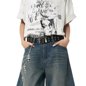 Womens <b>Wide</b> <b>Leg</b> Denim <b>Jeans</b> 100% Cotton Autumn Vintage Stonewashed Loose Fit Casual Streetwear High Waist Baggy Pants Relaxed - Product Image 3