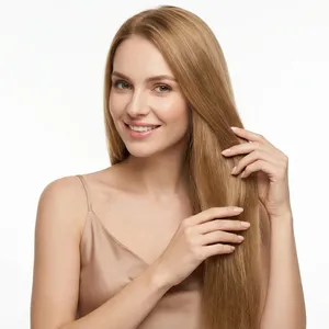 100% Remy Weft Straight Highlighted Full Lace <b>Wig</b> Long <b>Brown</b> Straigh tHair Natural Texture Human Weft Customizable Hair - Product Image 1