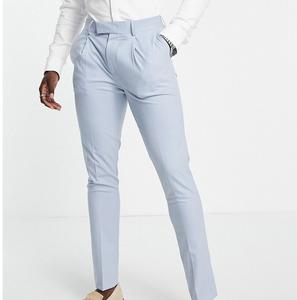 Pantalones de Vestir Casuales de Lona para Hombre, Color Marrón, Corte Recto, Ecológicos, Transpirables, Ajustados, con Frente Plano, para Invierno - Product Image 3