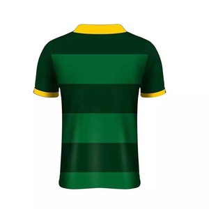 Men's Striped <b>Soccer</b> Jersey Short Sleeve Moisture Wicking Turn-down Collar Sublimated Print Polyester Sport Apparel - Product Image 4