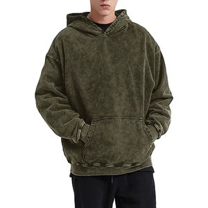 2026 Sweat-shirts à capuche pour hommes, personnalisés, confortables, effet délavé à l'acide, pour l'automne et l'hiver, en polyester et coton de qualité supérieure - Product Image 2