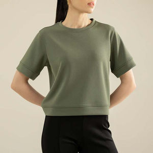 Camisetas de Mujer de Alta Calidad, Fabricadas en Pakistán, Secado Rápido, Transpirables, Informales, de Poliéster/Algodón, para Verano - Product Image 6