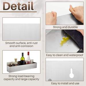 Estante de Lujo para Licores y Botellas de Acero Inoxidable con Doble Riel Deslizante para Cocina, Bar, Restaurante - Ecológico y Reutilizable - Product Image 3